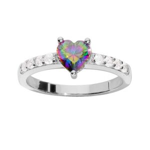 Brilio Silver Romantický stříbrný prsten s topazem Mystic Stone SRB0082A 58 mm
