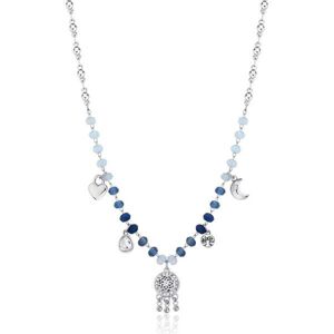 Brosway Trendy ocelový náhrdelník s korálky a přívěsky Chakra BHKN082