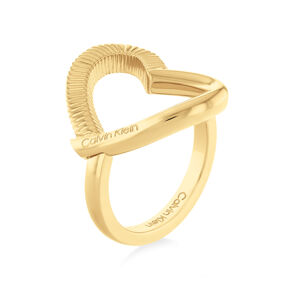 Calvin Klein Romantický pozlacený prsten Heart 35000438 56 mm