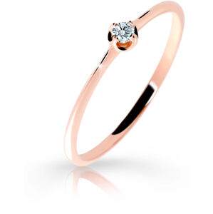 Cutie Diamonds Jemný prsten z růžového zlata s briliantem DZ6729-2931-00-X-4 51 mm