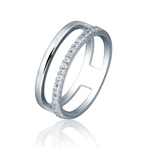 JVD Nadčasový stříbrný prsten se zirkony SVLR0876XH2BI 54 mm