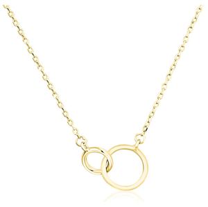 JVD Pozlacený náhrdelník Propojené kruhy SVLN0333XH2GO00