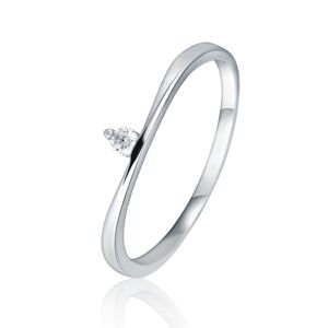 JVD Půvabný stříbrný prsten s čirým zirkonem SVLR0910X75BI 50 mm