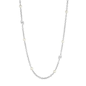 Liu.Jo Půvabný ocelový náhrdelník s perličkami Icona LJ1663