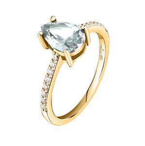 Morellato Elegantní pozlacený prsten se zirkony Tesori SAIW2100 58 mm