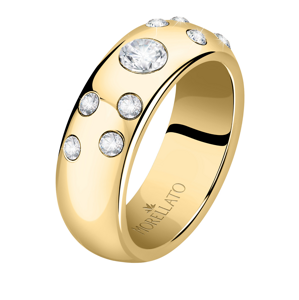 Morellato Luxusní pozlacený prsten s krystaly Poetica SAUZ380 54 mm