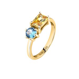 Morellato Půvabný pozlacený prsten s kubickými zirkony Colori SAVY09 58 mm
