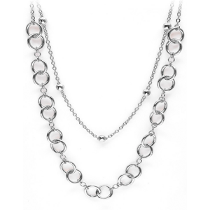 Pierre Lannier Výrazný ocelový dvojitý náhrdelník Seduction BJ02A9101