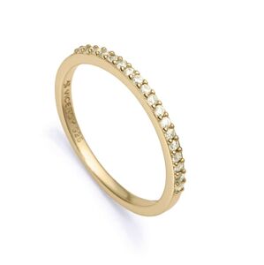 Viceroy Elegantní pozlacený prsten se zirkony Clasica 9118A012 50 mm