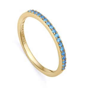 Viceroy Elegantní pozlacený prsten s modrými zirkony Trend 9118A014 52 mm
