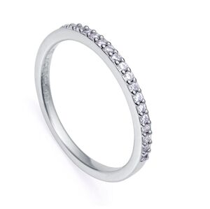 Viceroy Elegantní stříbrný prsten s čirými zirkony Clasica 9118A014 50 mm