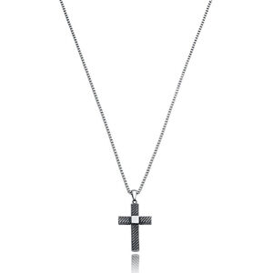 Viceroy Módní ocelový náhrdelník s křížkem Beat 75021C01000