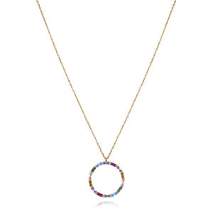 Viceroy Nádherný pozlacený náhrdelník se zirkony Elegant 13089C100-39