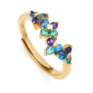 Viceroy Okouzlující pozlacený prsten s barevnými zirkony 13136A0 53 mm