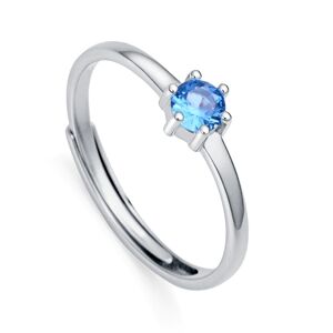 Viceroy Půvabný stříbrný prsten s modrým zirkonem Clasica 9115A01 53 mm