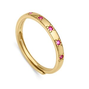 Viceroy Stylový pozlacený prsten s růžovými zirkony Trend 9119A01 53 mm