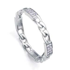 Viceroy Stylový stříbrný prsten se zirkony Clasica 13161A014 56 mm