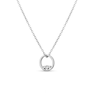 Vuch Slušivý ocelový náhrdelník s krystaly Ringy Silver